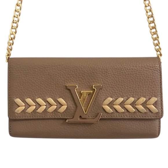 Auth. Louis Vuitton Portefeuille Capucines Taurillon Leather Long Wallet Braided - Picture 2 of 16